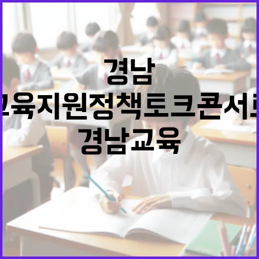 경남 교육지원정책 토크콘서트 현장
