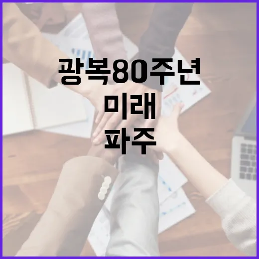 광복 80주년, 파주서 역사와 미래 잇다