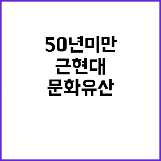 50년 미만 근현대 문화유산 발굴 공모전