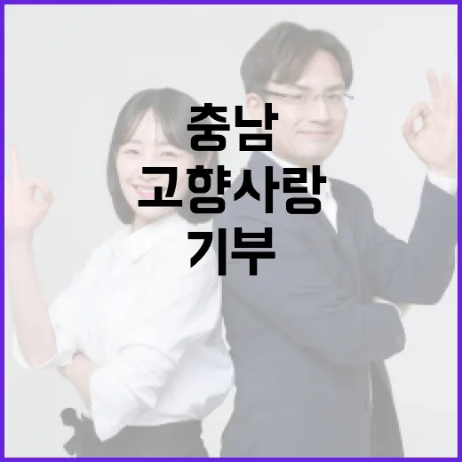 충남 고향사랑 덤앤덤 기부 이벤트 풍성한 혜택