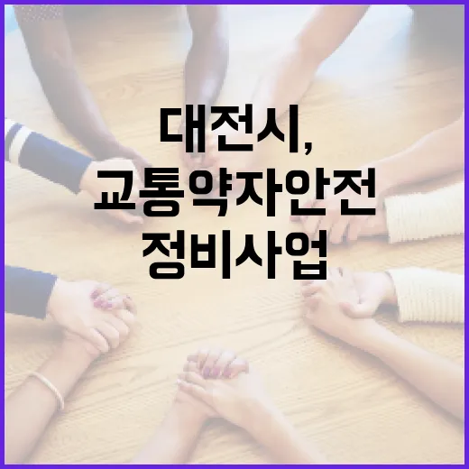 대전시, 교통약자 안전 강화 정비사업 본격 추진