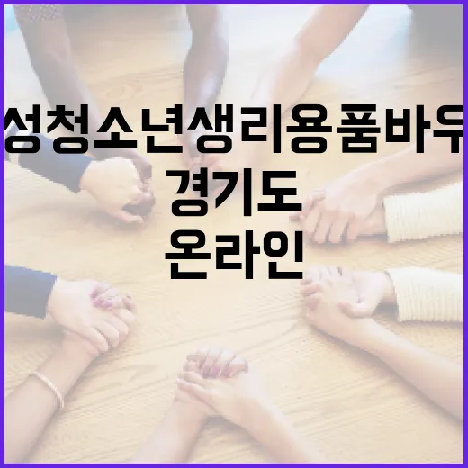 경기도 여성청소년 생리용품 바우처 온라인 확대