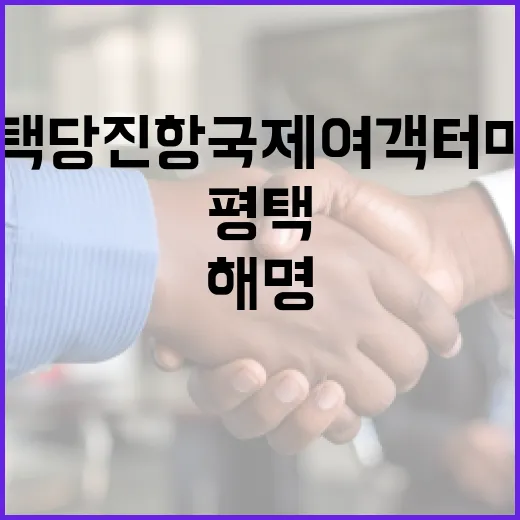 평택당진항 국제여객터미널 운영비 논란 해명