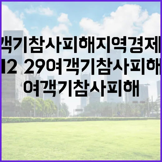 12·29여객기참사 피해지역 경제회복 본격 착수
