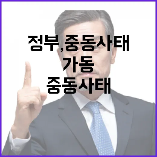 정부, 중동 사태 긴급 모니터링 체제 가동
