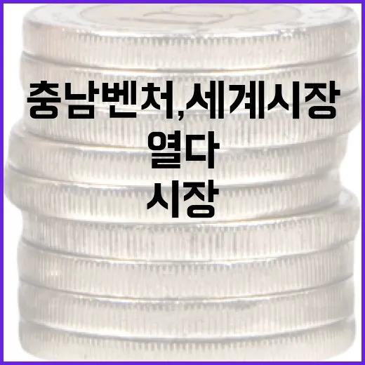 충남 벤처, 세계시장 문 활짝 열다