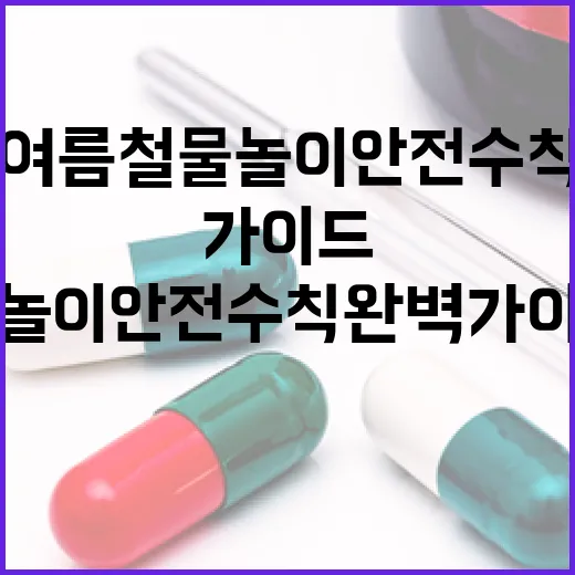 여름철 물놀이 안전수칙 완벽 가이드