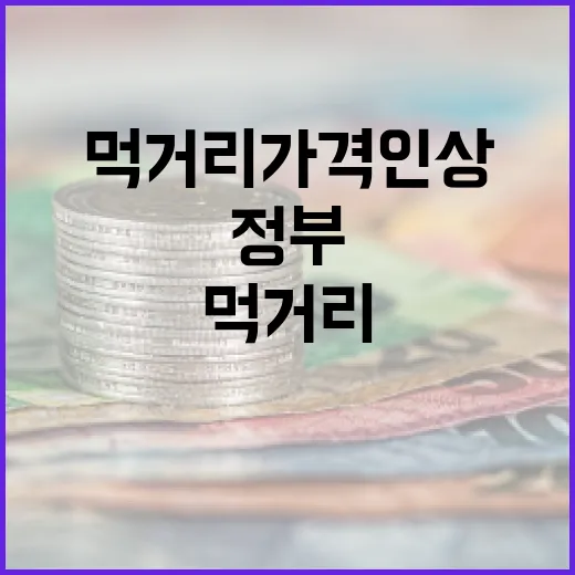 먹거리 가격인상, 정부와 업계의 노력