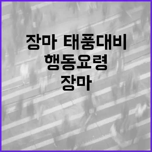 장마·태풍 대비, 안전 행동요령 총정리