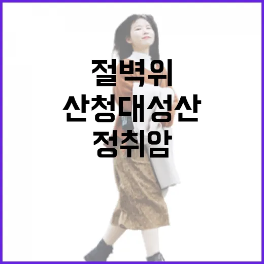 산청 대성산 절벽 위 정취암의 비경