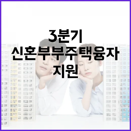 부산 신혼부부 주택융자 지원 3분기 모집