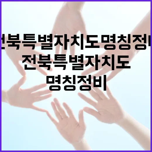 전북특별자치도 명칭 정비 캠페인 시작