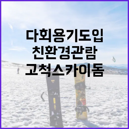고척스카이돔 다회용기 도입, 친환경 관람 새바람