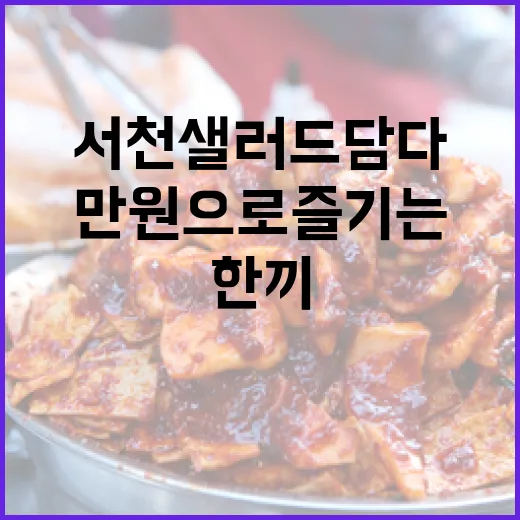서천 샐러드담다, 만원으로 즐기는 건강 한 끼