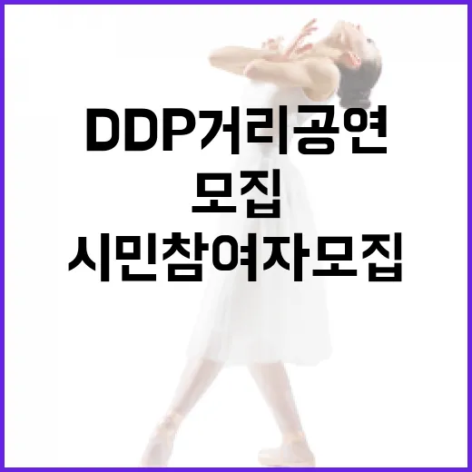 DDP 거리공연, 시민 참여자 모집 시작