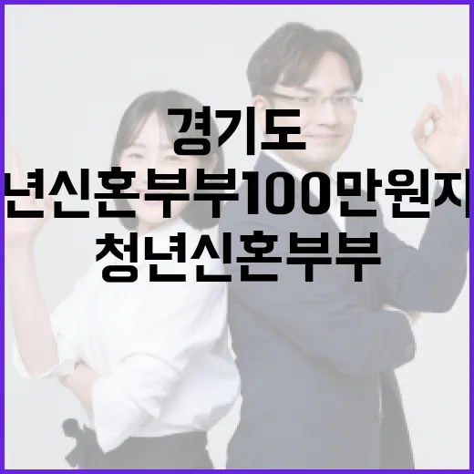 경기도 청년 신혼부부 100만원 지원