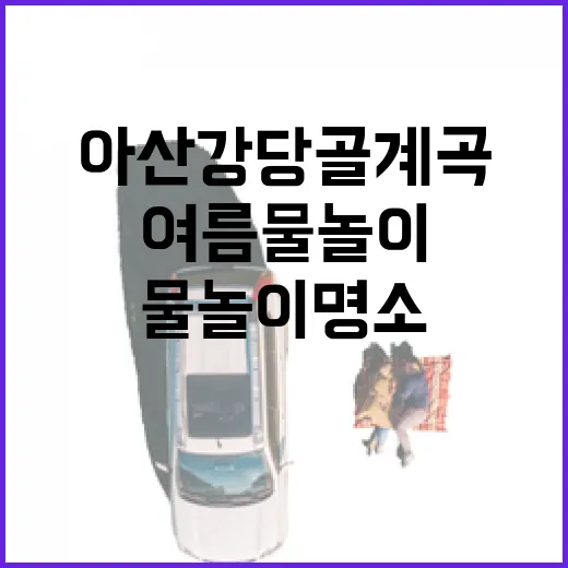 아산 강당골 계곡, 여름 물놀이 명소