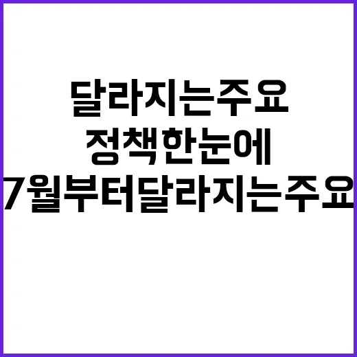 7월부터 달라지는 …