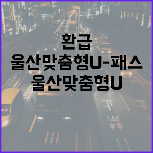 울산 맞춤형 U-패스 대중교통비 환급 시작