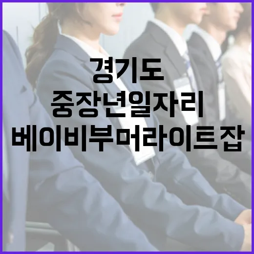 경기도 베이비부머 라이트잡, 중장년 일자리 해법 제시