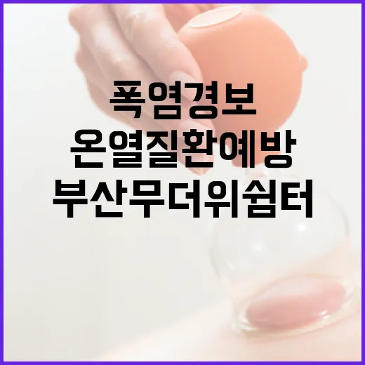 폭염 경보 확산, 온열질환 예방과 부산 무더위쉼터 안내