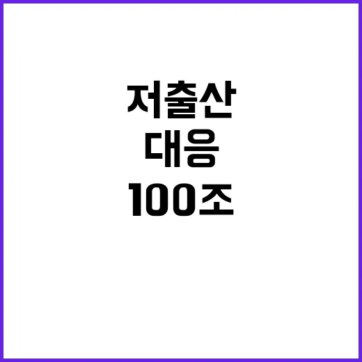 100조 투입 저출…