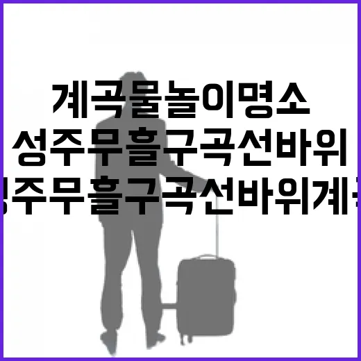 성주 무흘구곡 선바위 계곡 물놀이 명소