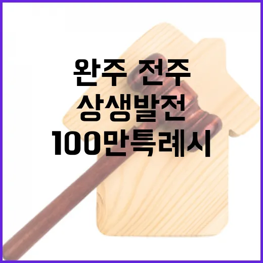 완주·전주 100만 특례시 상생발전 전략