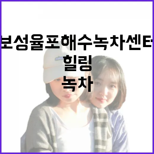 보성 율포해수녹차센터 힐링 명소