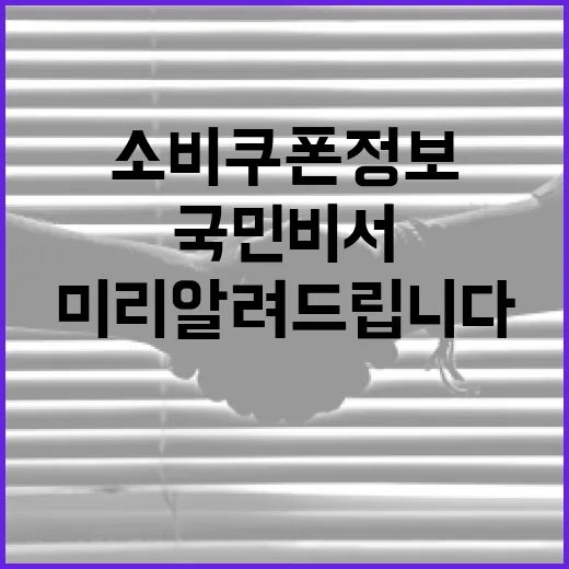 국민비서, 소비쿠폰 정보 미리 알려드립니다