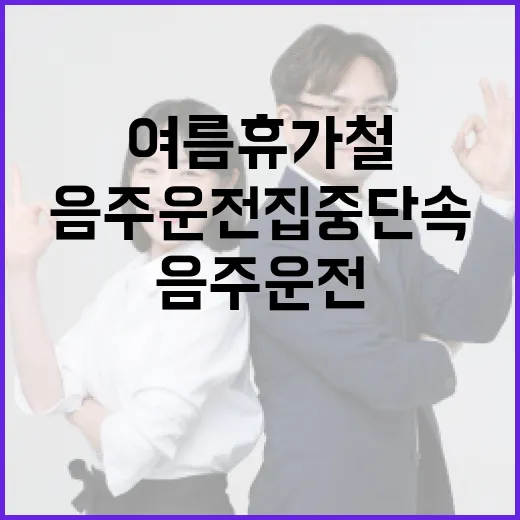 여름 휴가철 6주간 음주운전 집중단속 돌입