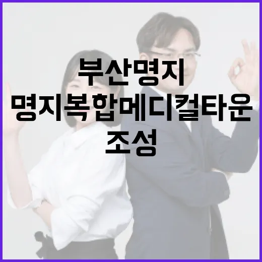 부산 명지 복합 메디컬 타운 조성 확정
