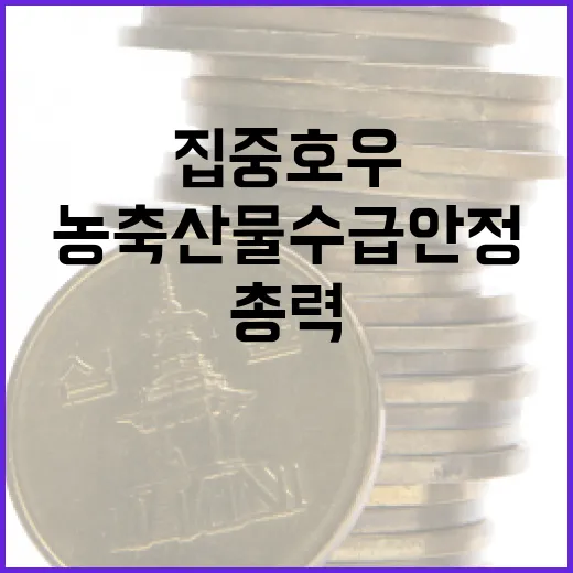 정부, 집중호우 대비 농축산물 수급 안정 총력