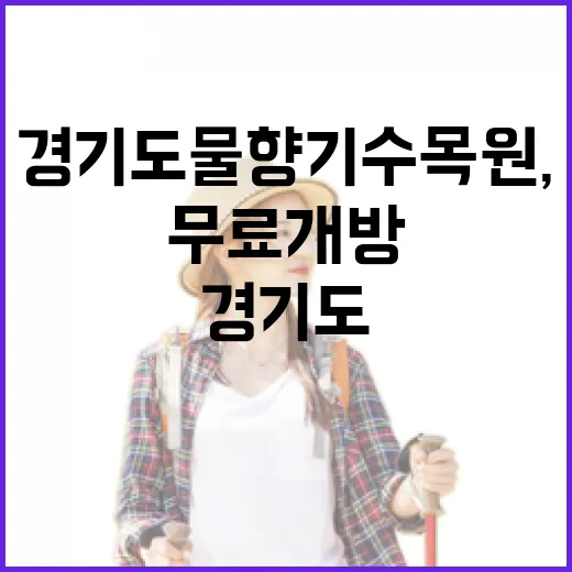 경기도 물향기수목원, 여름철 무료 개방 소식
