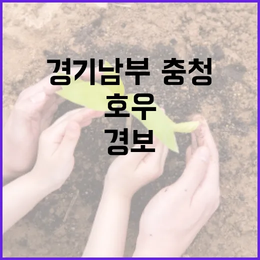 경기남부·충청 호우 위기경보 경계로 상향