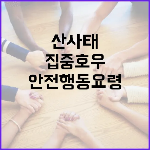 집중호우 산사태, 안전 행동 요령
