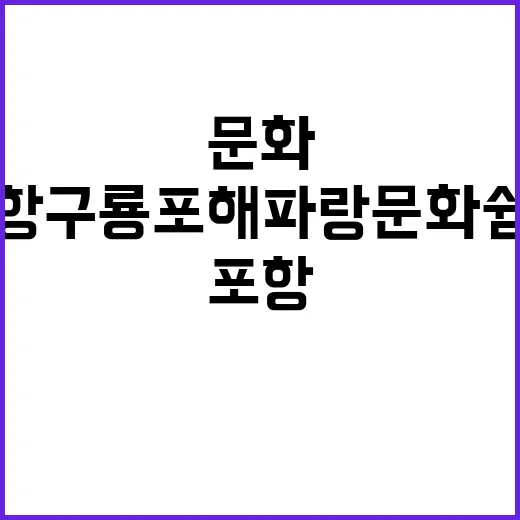 포항 구룡포해파랑문…