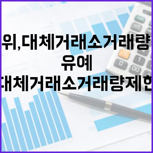 금융위, 대체거래소 거래량 제한 유예는 미확정