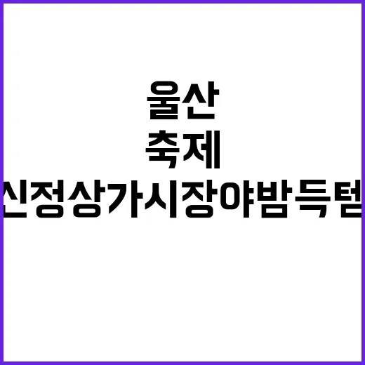 울산 신정상가시장 야밤득템 축제 현장