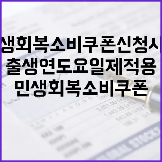 민생회복 소비쿠폰 신청 시작, 출생연도 요일제 적용