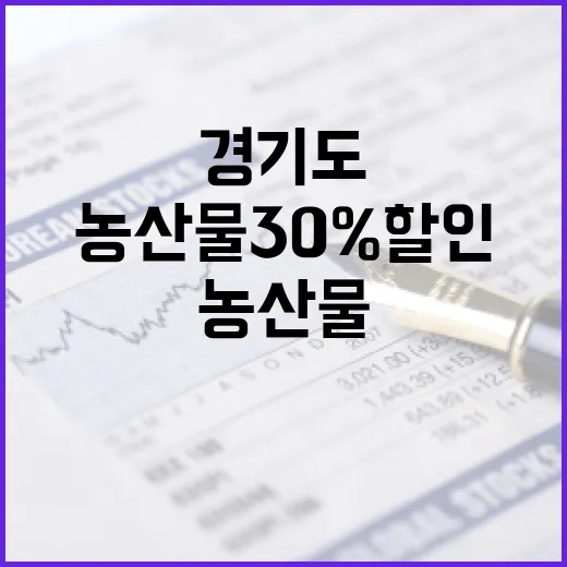 경기도산 농산물 30% 할인 행사