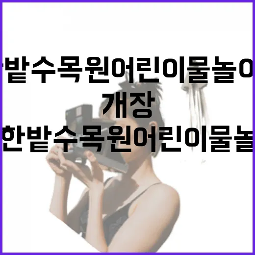 대전 한밭수목원 어린이 물놀이장 7월 개장
