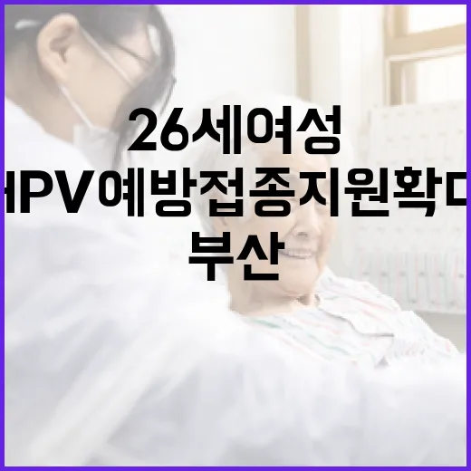 부산 26세 여성 HPV 예방접종 지원 확대
