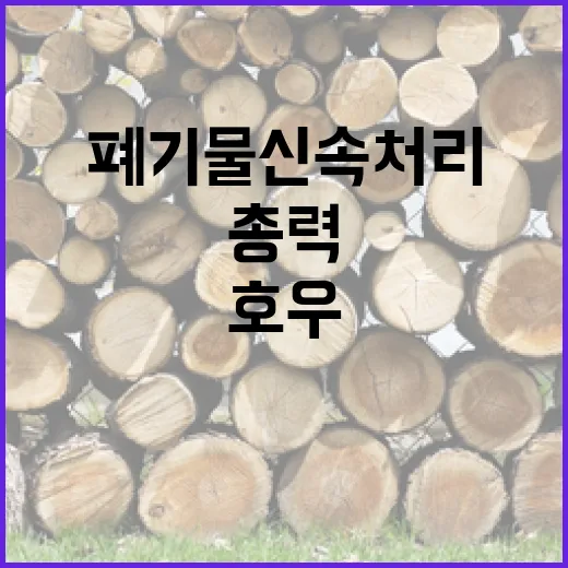 호우 피해 재난폐기물 신속 처리 총력