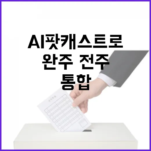 AI 팟캐스트로 본 완주·전주 통합의 필요성