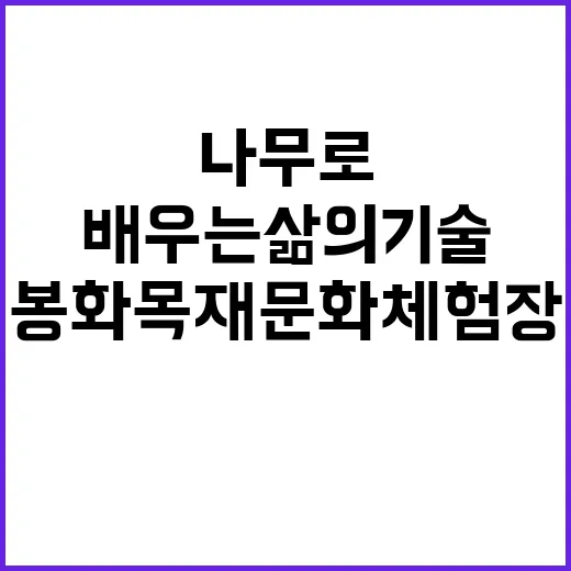 봉화 목재문화체험장…