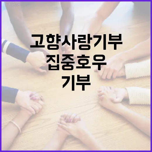 집중호우 피해, 고향사랑기부로 힘 모은다