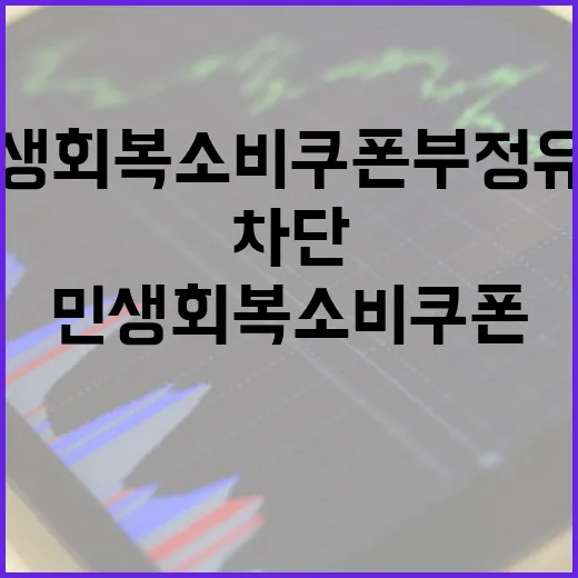 민생회복 소비쿠폰 부정유통 철저 차단