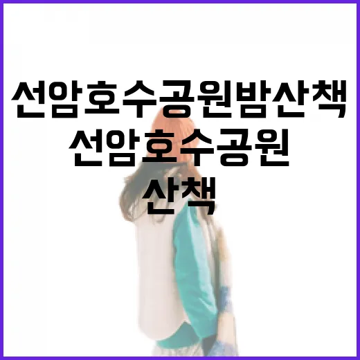 선암호수공원 밤산책의 매력