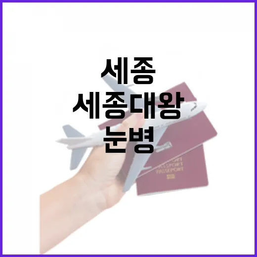 세종대왕 눈병 고친 왕의물 전의초수